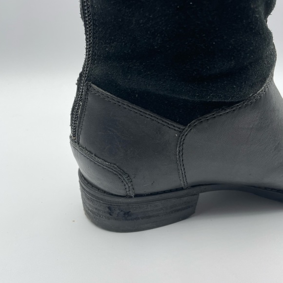 Sam Edelman Pembrooke Black Suede Leather Riding Boots Tall Knee High - Picture 11 of 15